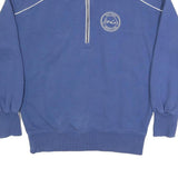 JOULES Womens Blue Sports Club Patterned Zip Neck Basic Knit UK 14 Jumper