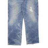 DICKIES Mens Jeans Blue Regular Straight Denim Medium W40 L30 Workwear Zip