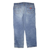 DICKIES Mens Jeans Blue Regular Straight Denim Medium W40 L30 Workwear Zip