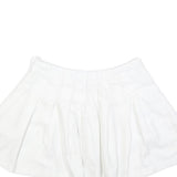 FADED ROSE Womens White Cotton Pleated Mini Skirt Butterfly Detail Size M
