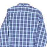 TED BAKER Mens Blue Check Shirt S Cotton Blend Casual Long Sleeve
