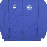 ADIDAS Mens Blue Hellas Track Jacket XL Polyester Plain Zip Sportswear