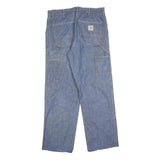 CARHARTT Mens Regular Fit Blue Denim Zip Closure Jeans W34 L32 Workwear