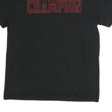 CHAMPION Mens Black Graphic T-Shirt M Short Sleeve Crew Neck Cotton