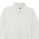 THE NORTH FACE Womens White Fleece Jacket S Polyester Blend Zip Outdoor Casual