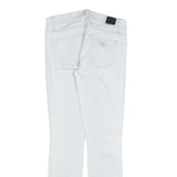 GUESS Womens Jeans White Slim Skinny Denim Light W27 L28 Zip Pockets Casual