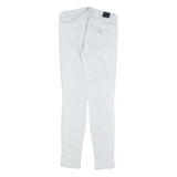 GUESS Womens Jeans White Slim Skinny Denim Light W27 L28 Zip Pockets Casual