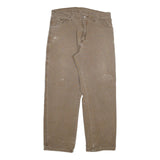 DICKIES Mens Jeans Beige Regular Straight Denim W34 L29 Workwear Zip Closure