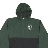 CHAMPION Mens Green & Black Zip Up Hooded Outdoor Jacket XL Polyester Blend