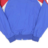 DUNBROOKE Mens Blue & Red Logo Zip Polyester Blend Jacket M Casual Retro