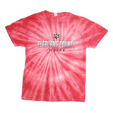 HANES Mens Red Tie Dye Graphic T-Shirt M Short Sleeve Crew Neck Casual