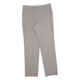 TOMMY HILFIGER Mens Regular Fit Beige Cotton Blend Trousers W30 L32 Casual Zip