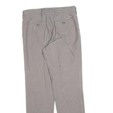 TOMMY HILFIGER Mens Regular Fit Beige Cotton Blend Trousers W30 L32 Casual Zip