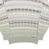 JOCKEY Mens Grey Patterned Cotton Blend Jumper Crew Neck Basic Knit L