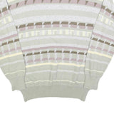 JOCKEY Mens Grey Patterned Cotton Blend Jumper Crew Neck Basic Knit L