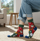Anyfootwear 3 Pairs Women’s Art Holiday Cotton Socks Funny Gift Party