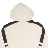 ADIDAS Womens Cream & Black Hoodie UK 8 Cotton Blend Casual Sweatshirt