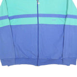 GONSO Mens Blue & Turquoise Zip Jacket XL Cotton Blend Colourblock Casual