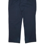 DICKIES Mens Cotton Blend Navy Regular Straight Trousers W36 L32 Workwear Zip