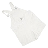 DUO Womens White Cotton Blend Dungarees Regular Fit Woven XL W40 L5 Summer