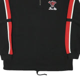 IXS Mens Black & Red Zip Neck M Sweatshirt Sports Logo Pullover Polyester Blend