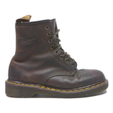 DR MARTENS Womens 1460 Lace-Up Boots Brown Leather UK 4 Classic Durable