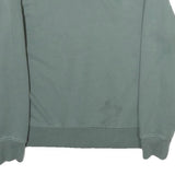 CAT Mens Green Crew Neck M Cotton Logo Sweatshirt Pullover Casual Workwear