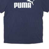 PUMA Mens Navy Blue Graphic T-Shirt L Short Sleeve Crew Neck Sportswear