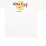 HARD ROCK CAFE Mens White Orlando Graphic T-Shirt M Short Sleeve Crew Neck