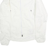 NIKE Mens White Jacket S Polyester Plain Zip Sportswear Lightweight Trail
