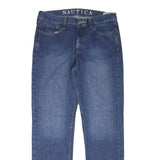 NAUTICA Mens Jeans Blue Regular Straight Denim W32 L33 Classic Zip Pocket