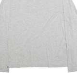 CHAMPION Womens Grey Ohio State Graphic T-Shirt XL Long Sleeve Crew Neck Cotton