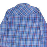 WRANGLER Mens Blue Plaid Shirt M Cotton Western Long Sleeve Casual Button Up
