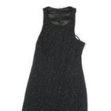 EMPORIO ARMANI Womens Black Bodycon Polyester Midi Dress Sleeveless Zip