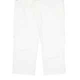 DICKIES Mens Cotton Blend White Regular Straight Trousers W33 L30 Workwear