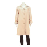 CLAUDE HAVREY Womens Beige Cotton Blend Button Jacket M Plain Classic Fit