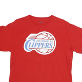 MAJESTIC Mens Red Los Angeles Clippers T-Shirt L Short Sleeve Crew Neck