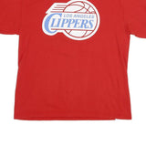 MAJESTIC Mens Red Los Angeles Clippers T-Shirt L Short Sleeve Crew Neck