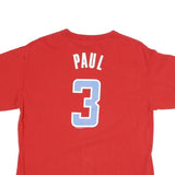 MAJESTIC Mens Red Los Angeles Clippers T-Shirt L Short Sleeve Crew Neck