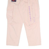 COURSEMYS Womens Cotton Blend Pink Relaxed Cargo Trousers W26 L27 Drawstring