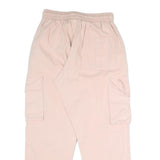 COURSEMYS Womens Cotton Blend Pink Relaxed Cargo Trousers W26 L27 Drawstring