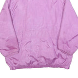 Womens Pink Purple Zip Jacket M Polyester Blend Plain Casual Outerwear