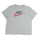 NIKE Mens Grey Red Graphic T-Shirt L Short Sleeve Crew Neck Casual Sportswear