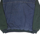 WEARGUARD Mens Blue & Green Denim Jacket XL Cotton Blend Button Casual Workwear