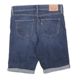 LEVI'S Womens Denim Blue Casual Shorts Floral Embroidery S W28