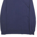 POLO RALPH LAUREN Mens Navy Blue Long Sleeve Plain Polo Shirt S Cotton Blend