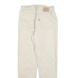 LEVI'S Boys Jeans Cream Regular Straight Denim W25 L28 Drawstring Cotton Blend