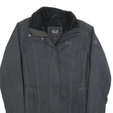 JACK WOLFSKIN Womens Black Outdoor Zip Jacket L Polyester Blend Plain Warm