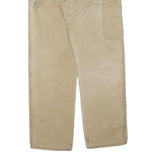 DICKIES Mens Cotton Blend Beige Regular Fit Straight Leg Trousers W34 L30