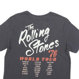 THE ROLLING STONES Womens Black Vintage Graphic S Short Sleeve Crew Neck Band